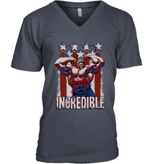 Marvel Hulk Incredible Stars and Stripes Men's V-Neck Men's V-Neck - skytshirtshop