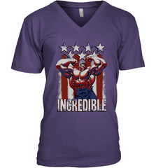 Marvel Hulk Incredible Stars and Stripes Men's V-Neck Men's V-Neck - skytshirtshop