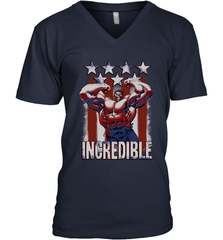 Marvel Hulk Incredible Stars and Stripes Men's V-Neck Men's V-Neck - skytshirtshop