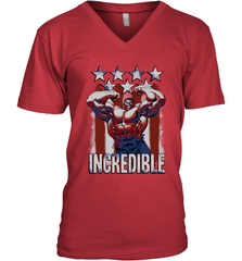 Marvel Hulk Incredible Stars and Stripes Men's V-Neck Men's V-Neck - skytshirtshop