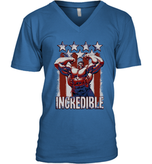 Marvel Hulk Incredible Stars and Stripes Men's V-Neck Men's V-Neck - skytshirtshop