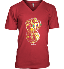 Marvel Avengers Infinity War Gauntlet Fist Men's V-Neck Men's V-Neck - skytshirtshop