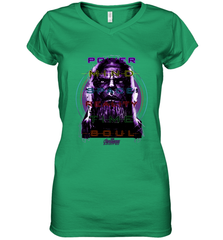 Marvel Infinity War Thanos Stones Manifest Women's V-Neck T-Shirt Women's V-Neck T-Shirt - skytshirtshop