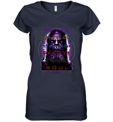 Marvel Infinity War Thanos Stones Manifest Women's V-Neck T-Shirt Women's V-Neck T-Shirt - skytshirtshop