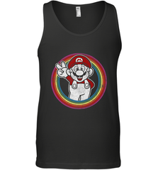 Super Mario Rainbow Circle Distressed Logo Men's Tank Top Men's Tank Top - skytshirtshop