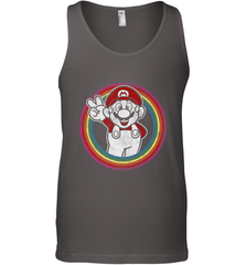 Super Mario Rainbow Circle Distressed Logo Men's Tank Top Men's Tank Top - skytshirtshop