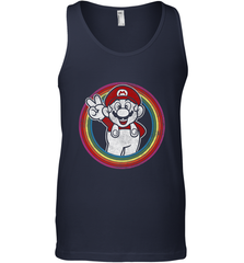 Super Mario Rainbow Circle Distressed Logo Men's Tank Top Men's Tank Top - skytshirtshop