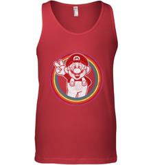 Super Mario Rainbow Circle Distressed Logo Men's Tank Top Men's Tank Top - skytshirtshop