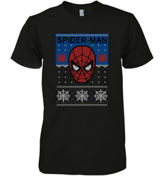 Marvel Spider Man Mask Christmas Sweater Men's Premium T-Shirt