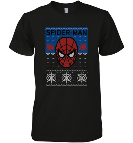Marvel Spider Man Mask Christmas Sweater Men's Premium T-Shirt Men's Premium T-Shirt / Black / XS Men's Premium T-Shirt - skytshirtshop