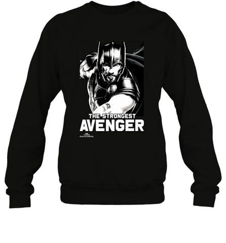 Marvel Thor Ragnarok The Strongest Avenger Crewneck Sweatshirt Crewneck Sweatshirt / Black / S Crewneck Sweatshirt - skytshirtshop