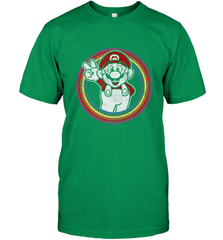 Super Mario Rainbow Circle Distressed Logo Men's T-Shirt Men's T-Shirt - skytshirtshop