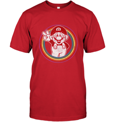 Super Mario Rainbow Circle Distressed Logo Men's T-Shirt Men's T-Shirt - skytshirtshop