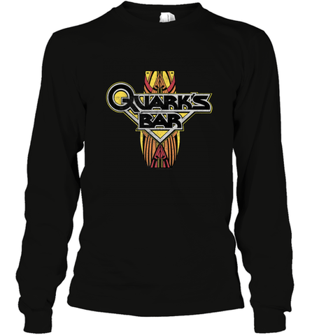 Star Trek DS9 Quark's Bar Vintage Logo Long Sleeve T-Shirt Long Sleeve T-Shirt / Black / S Long Sleeve T-Shirt - skytshirtshop