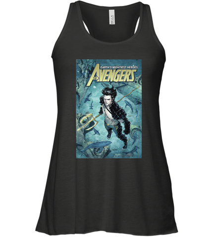 Marvel Namor Avengers Comic Cover Women's Racerback Tank Women's Racerback Tank / Black / XS Women's Racerback Tank - skytshirtshop
