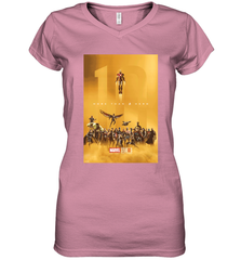 Marvel Studios 10 Years of Heroes Poster Women's V-Neck T-Shirt Women's V-Neck T-Shirt - skytshirtshop