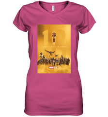 Marvel Studios 10 Years of Heroes Poster Women's V-Neck T-Shirt Women's V-Neck T-Shirt - skytshirtshop