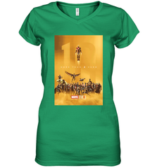 Marvel Studios 10 Years of Heroes Poster Women's V-Neck T-Shirt Women's V-Neck T-Shirt - skytshirtshop