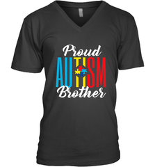 Proud Autism Brother Awareness Support Premium T Shirt Men's V-Neck Men's V-Neck - skytshirtshop