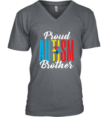 Proud Autism Brother Awareness Support Premium T Shirt Men's V-Neck Men's V-Neck - skytshirtshop