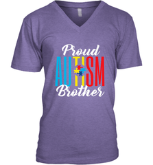 Proud Autism Brother Awareness Support Premium T Shirt Men's V-Neck Men's V-Neck - skytshirtshop