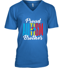 Proud Autism Brother Awareness Support Premium T Shirt Men's V-Neck Men's V-Neck - skytshirtshop