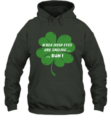 When Irish eyes are smiling Run Lucky St Patricks Day Shirt Hooded Sweatshirt Hooded Sweatshirt - skytshirtshop