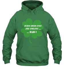 When Irish eyes are smiling Run Lucky St Patricks Day Shirt Hooded Sweatshirt Hooded Sweatshirt - skytshirtshop