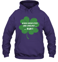 When Irish eyes are smiling Run Lucky St Patricks Day Shirt Hooded Sweatshirt Hooded Sweatshirt - skytshirtshop