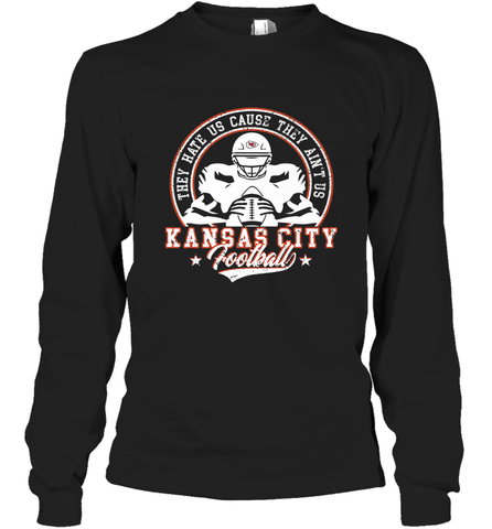 Vintage NFL Kansas City Football Logo Long Sleeve T-Shirt Long Sleeve T-Shirt / Black / S Long Sleeve T-Shirt - skytshirtshop