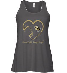 UCF Knights Football Inside Heart  Team  Apparel Women's Racerback Tank Women's Racerback Tank - skytshirtshop
