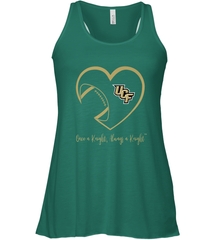 UCF Knights Football Inside Heart  Team  Apparel Women's Racerback Tank Women's Racerback Tank - skytshirtshop