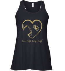 UCF Knights Football Inside Heart  Team  Apparel Women's Racerback Tank Women's Racerback Tank - skytshirtshop