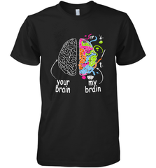 Neurodiversity brain Gift idea for Dyslexia ADHD Autism ASD Men's Premium T-Shirt Men's Premium T-Shirt - skytshirtshop