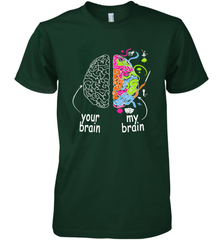 Neurodiversity brain Gift idea for Dyslexia ADHD Autism ASD Men's Premium T-Shirt Men's Premium T-Shirt - skytshirtshop