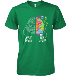 Neurodiversity brain Gift idea for Dyslexia ADHD Autism ASD Men's Premium T-Shirt