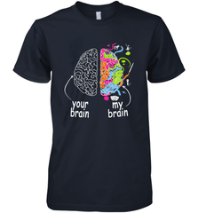 Neurodiversity brain Gift idea for Dyslexia ADHD Autism ASD Men's Premium T-Shirt Men's Premium T-Shirt - skytshirtshop