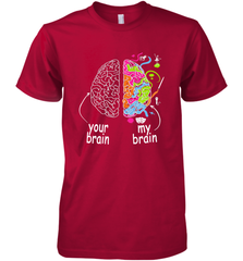 Neurodiversity brain Gift idea for Dyslexia ADHD Autism ASD Men's Premium T-Shirt Men's Premium T-Shirt - skytshirtshop