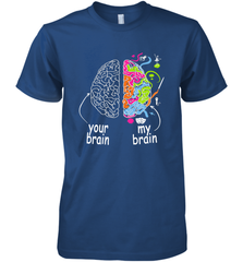 Neurodiversity brain Gift idea for Dyslexia ADHD Autism ASD Men's Premium T-Shirt Men's Premium T-Shirt - skytshirtshop