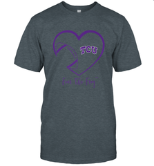 TCU Horned Frogs Football Inside Heart  Team Men's T-Shirt Men's T-Shirt - skytshirtshop