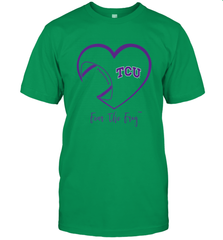 TCU Horned Frogs Football Inside Heart  Team Men's T-Shirt Men's T-Shirt - skytshirtshop