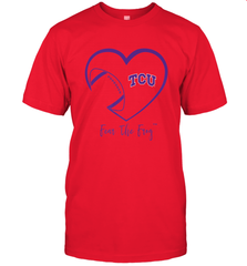 TCU Horned Frogs Football Inside Heart  Team Men's T-Shirt Men's T-Shirt - skytshirtshop