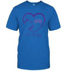 TCU Horned Frogs Football Inside Heart  Team Men's T-Shirt Men's T-Shirt - skytshirtshop