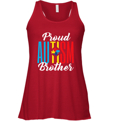 Proud Autism Brother Awareness Support Premium T Shirt Women's Racerback Tank Women's Racerback Tank - skytshirtshop