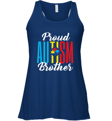 Proud Autism Brother Awareness Support Premium T Shirt Women's Racerback Tank Women's Racerback Tank - skytshirtshop