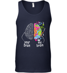 Neurodiversity brain Gift idea for Dyslexia ADHD Autism ASD Men's Tank Top