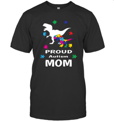 Proud Autism Mom T Rex Dinosaur Autism Awareness Men's T-Shirt Men's T-Shirt - skytshirtshop
