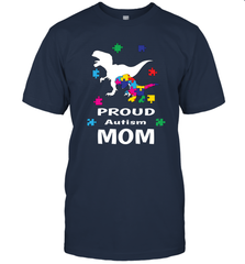 Proud Autism Mom T Rex Dinosaur Autism Awareness Men's T-Shirt Men's T-Shirt - skytshirtshop