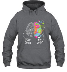 Neurodiversity brain Gift idea for Dyslexia ADHD Autism ASD Hooded Sweatshirt Hooded Sweatshirt - skytshirtshop
