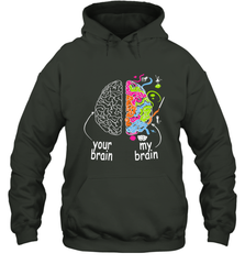 Neurodiversity brain Gift idea for Dyslexia ADHD Autism ASD Hooded Sweatshirt Hooded Sweatshirt - skytshirtshop